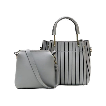 OSTOMY 2-Pc Handbag Set - Grey
