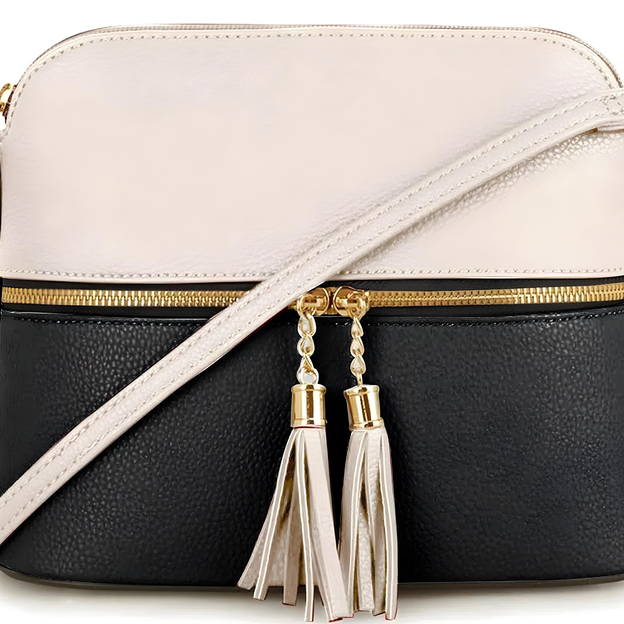 BZ WHITE - BLACK CROSS BODY BAG